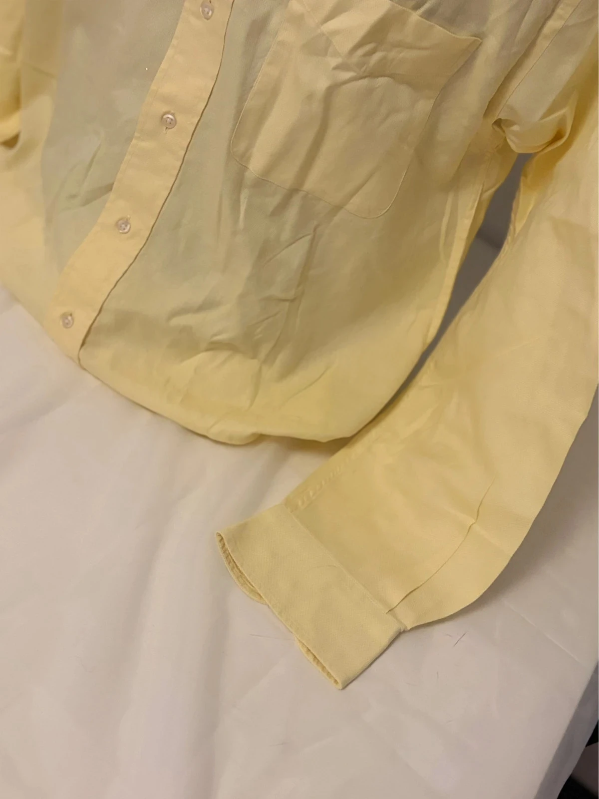 Camisa de manga comprida amarela pálido Burton 100% algodão corte clássica homem L – photo 5